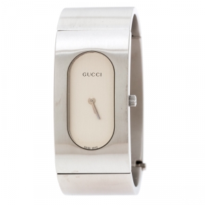 Gucci Silver Stainless Steel Vintage 2400L Women's Wristwatch 22 mm