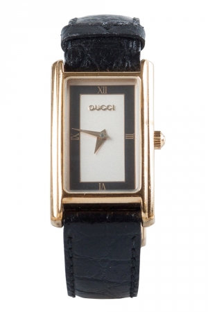Gucci Silver Gold Plated 2600L Women's Wristwatch 19 mm