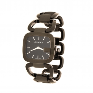 Gucci Black PVD Coated Stainless Steel G Series 125.4 Women's Wristwatch 33 mm