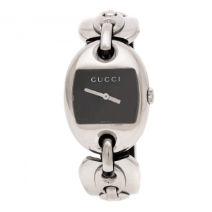 Gucci Black Stainless Steel Marina Chain 121.3 Women's Wristwatch 32MM