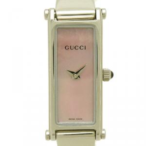 Gucci Pink MOP Stainless Steel 1500L Women's Wristwatch 15MM