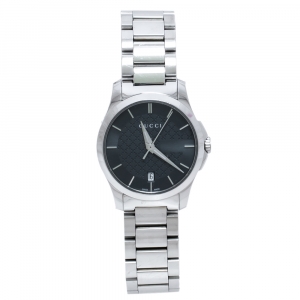 Gucci Grey Stainless Steel G-Timeless 126.4 Women's Wristwatch 27 mm