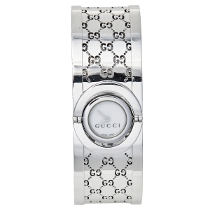 Gucci White Stainless Steel Twirl YA112510 Women's Wristwatch 23 mm