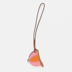 Pre Owned Hermes Naturel Sable Rose D'ete Abricot Swift Paddock Bombe Bag Charm