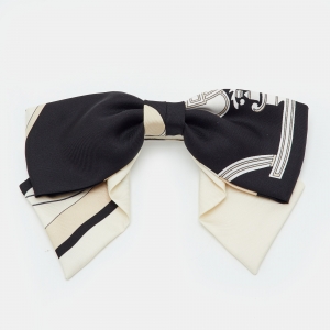 Pre Owned Hermès Black Ex-Libris Grenelle Hair Clip 