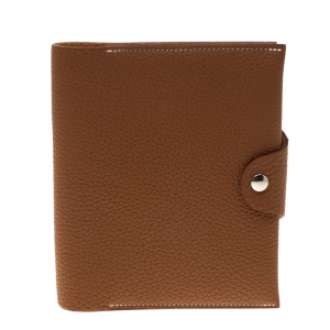 Hermes Gold Togo Leather Small Ulysee Agenda Cover