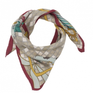 Pre Owned Hermes Remiges de Fuite Square Scarf