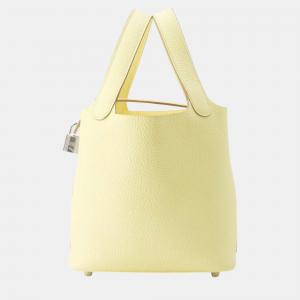 Hermes Picotin Lock Jaune Milton Taurillon Clemence Size Pm