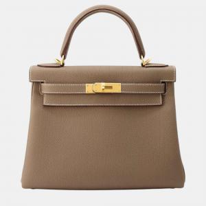 Hermes Kelly Retourne Sewing Etoupe Togo Leather Size 28