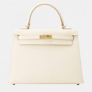 Hermes Kelly Sellier Craie Epsom Size 25