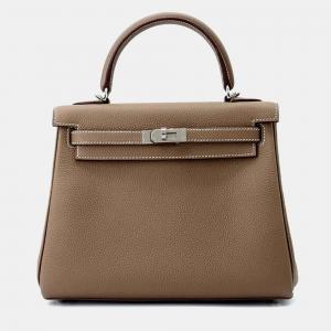 Hermes Kelly Retourne Etoupe Togo Leather Size 25