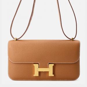 Pre Owned Hermes Constance Elan Miroir Gold Epsom