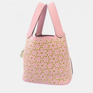 Hermes Multicolor Swift Leather Picotin Lock Lucky Daisy Micro Tote Bag