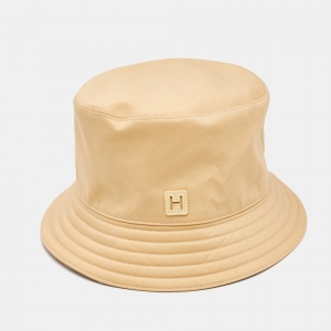 Hermès Light Yellow Feux D'Artifice Cotton Bucket Hat (59)