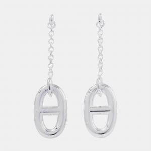 Pre Owned Hermes Chaine D'Ancre Farandole Earrings Size MM Sv925