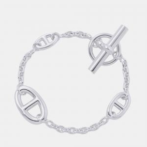 مملوكة مسبقًا Hermes Chaine d'Ancre Farandole LG Sterling Silver Women's Bracelet