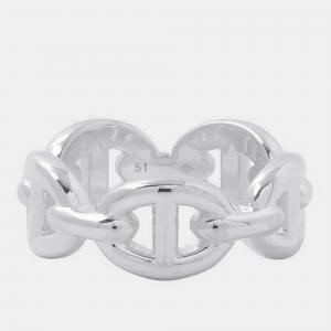 Pre Owned Hermes Chaine d'Ancre Anchene Size PM SV925 Women's Ring EU 51