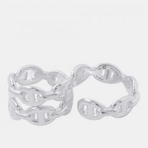 Pre Owned Hermes Chaine d'Ancre Double Ring Size EU  54 