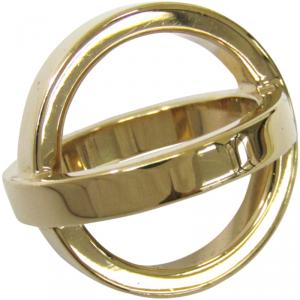 Pre Owned Hermes Bijouterie Fantaisie Gold Plated Cosmos Scarf Ring