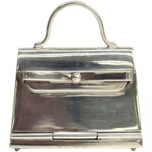 Pre Owned Hermes Kelly Sterling Silver Silver Pill Case