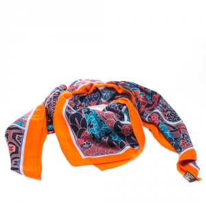 Pre Owned Hermes Collection Imperiales Multicolor Silk Twill Scarf 