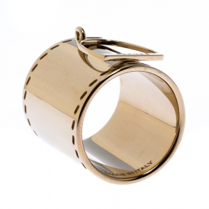 Pre Owned Hermes Etrier Gold Tone Scarf Ring