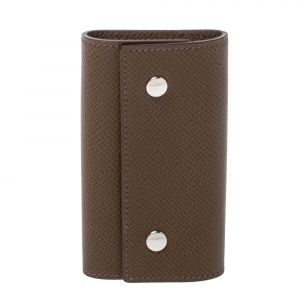 Pre Owned Hermes Etoupe Grey Epsom Leather 4 Key Holder Case
