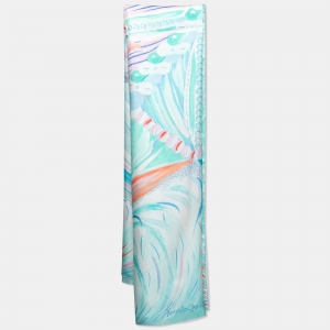 Pre Owned Hermes Multicolor Le Bouclier de la Beaute Silk Scarf