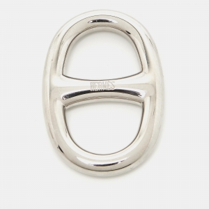 Pre Owned Hermès Chaine d'Ancre Silver Tone Scarf Ring