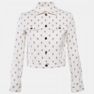 Hermès Off-White Printed Cotton Jacket S