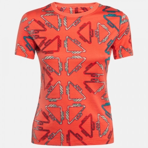 Hermes Orange Tatersales Cotton Hermes Micro T-Shirt S