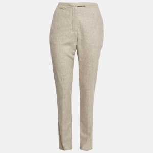 Hermes Light Beige Wool Trousers S