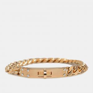 Hermes 18k Pink Gold Kelly Gourmet Diamond Bracelet S