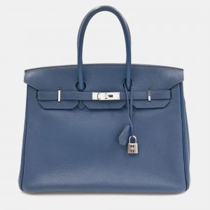 Pre Owned Hermes Leather Birkin 35 Bag