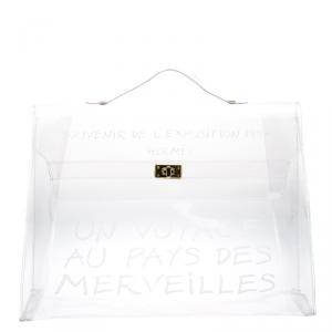 Hermes Clear Vinyl Vintage Kelly Bag