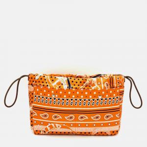 Hermes Orange Silk Vaux Balenia Bag