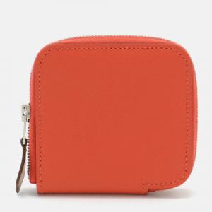 Hermes Pink Leather Azap Silk'in Compact Mini Coin Case