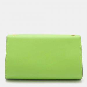 Hermes Green Caro PM Leather Pouch