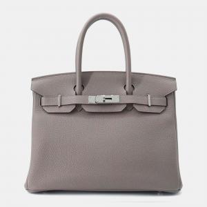Hermes Birkin Gris Meyer Togo Leather Size 30