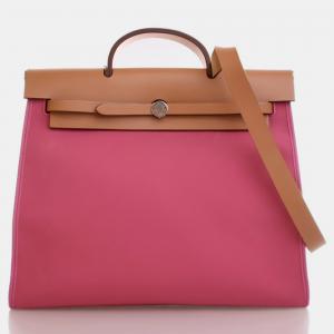 Hermes Rose Pourpre Toile Militaire Herbag Zip 31