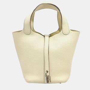 Hermes Beige Leather Rock Picotan 18 bag