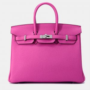 Hermes Birkin 25 Magnolia Togo Leather Bag 