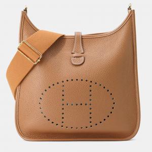 Hermes Evelyne3 PM Gold Taurillon Clemence Bag