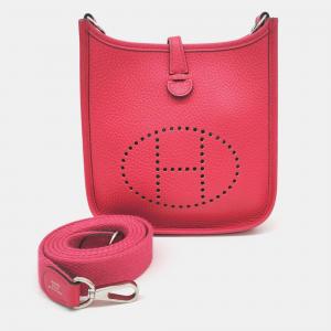 Pre Owned Hermes Pink Leather Evelyn 16