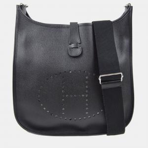 Pre Owned Hermes Black Epsom Evelyne 3 GM Shoulder Bag