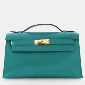 مملوكة مسبقًا Hermes Bleu Paon Swift Kelly Pochette