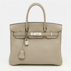 Pre Owned حقيبة هيرمس بيركين 30 جلد توريليون كليمينس شوكولاته ومعدن مطلي بالاديوم