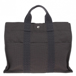 مملوكة مسبقًا Hermes Grey Canvas Herline MM Tote