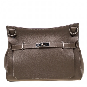 Hermes Etain Negonda Leather Jypsiere 34 Bag