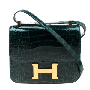 Pre Owned Hermes Colvert Alligator Constance 24 Bag